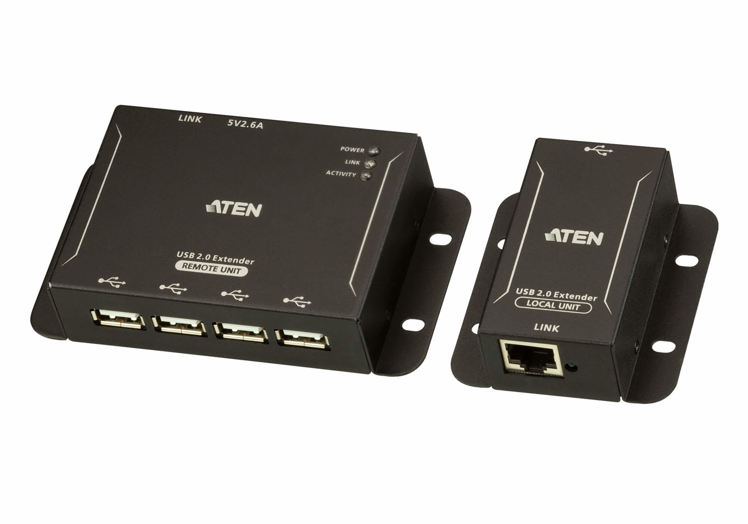 ATEN Estensore USB 2.0 CAT 5 a 4 Porte fino a 50 m - UCE3250-AT-G, Plug and Play, Alta Velocità
