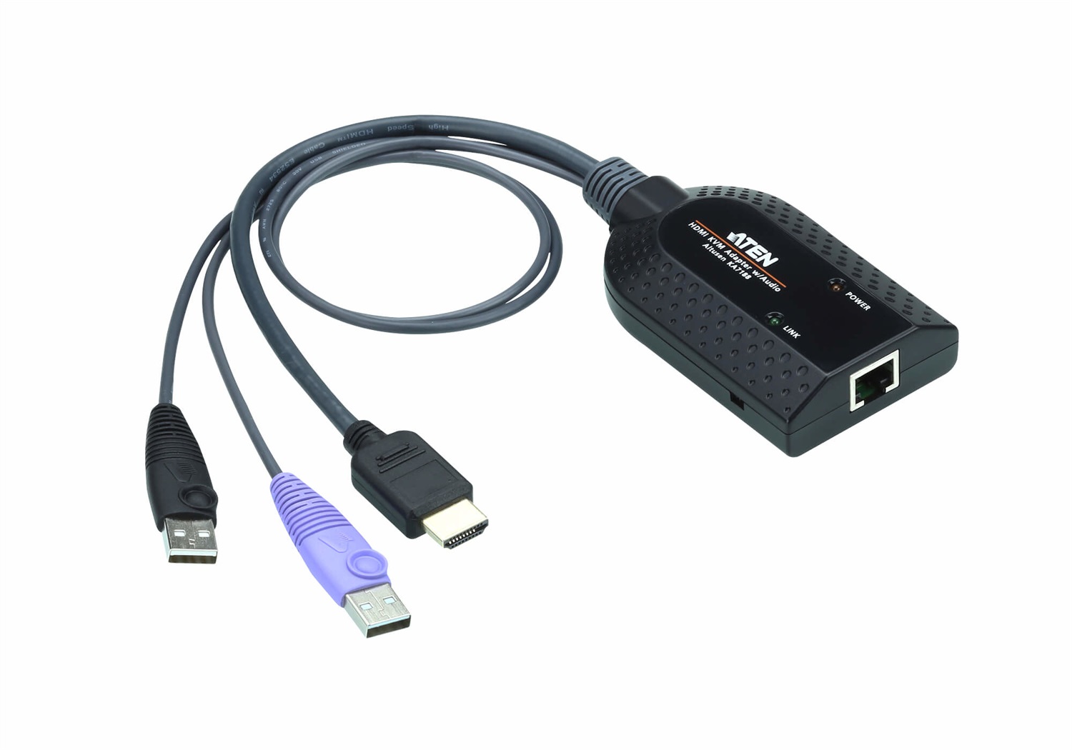 ATEN Adattatore KVM KA7188 per Virtual media USB HDMI con supporto per lettore Smart Card e disassemblatore audio