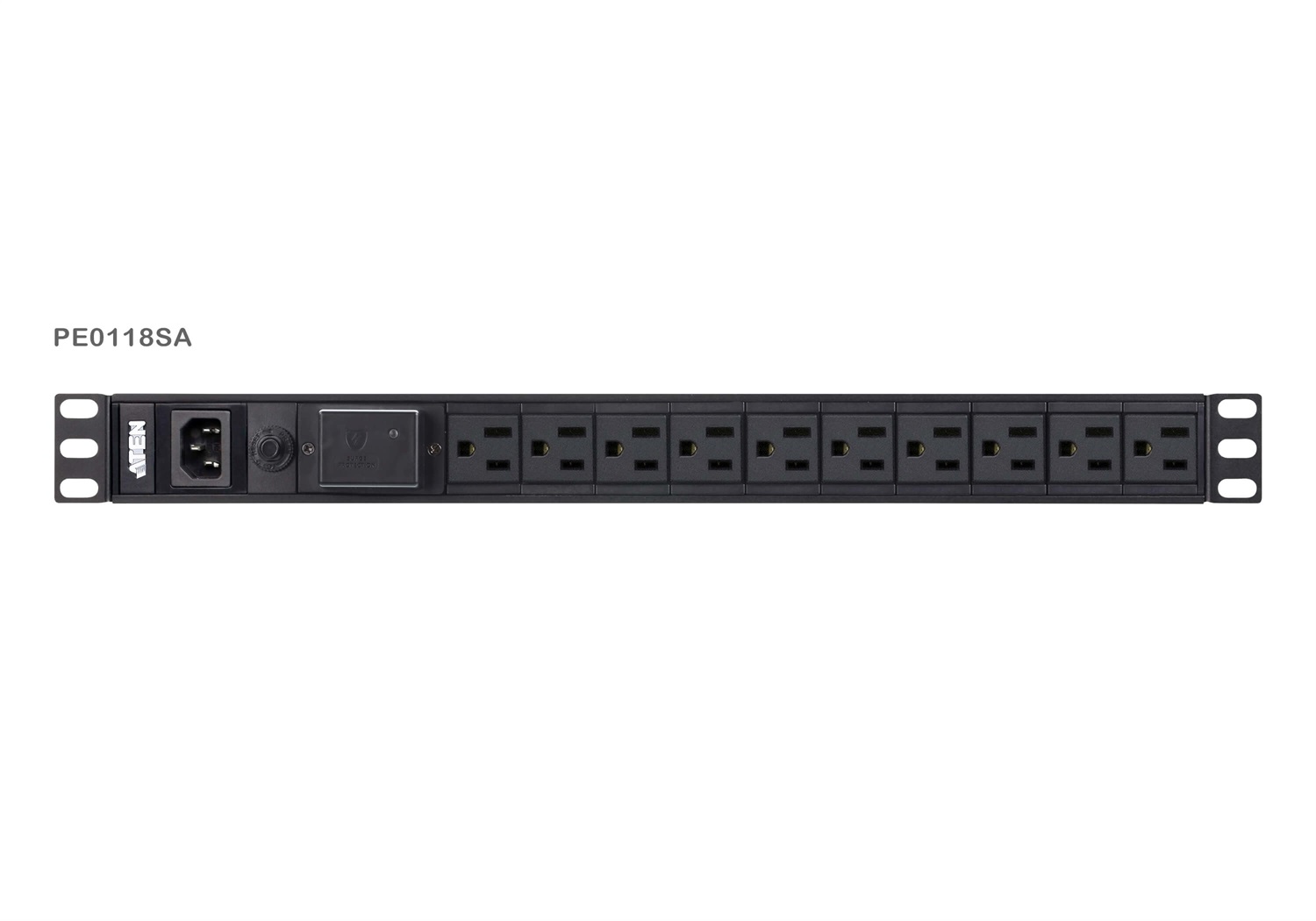 ATEN Basic PDU PE0118SG 1U con 18 Prese e Protezione da Sovratensione - Unità di Distribuzione Elettrica Rack-Montabile