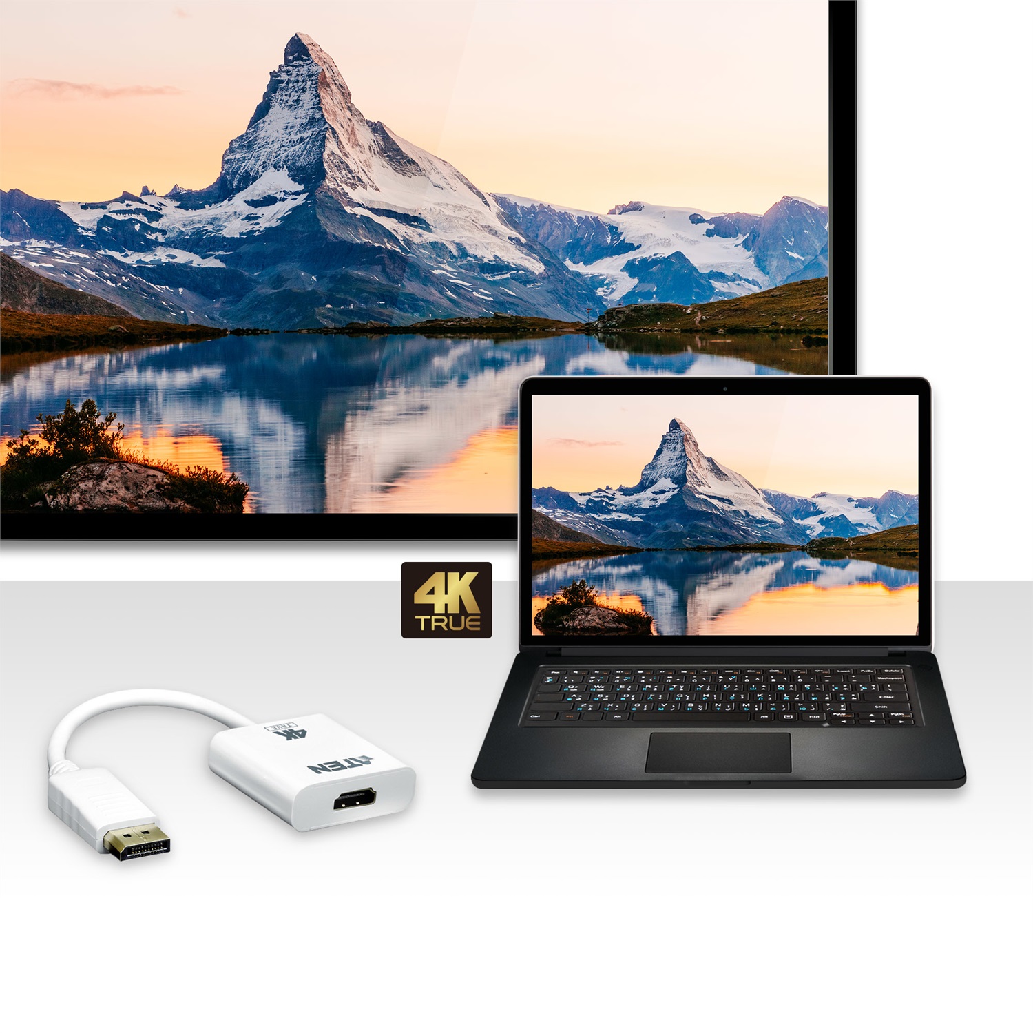 ATEN Adattatore Attivo DisplayPort a True 4K HDMI