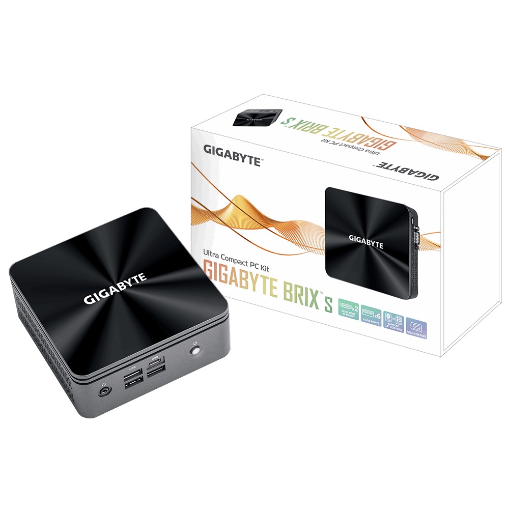 GIGABYTE GB-BRI3H-10110 Barebone Mini PC con Intel Core i3-10110U, Dual Core, 2,1 GHz, 64 GB RAM supportata, HDD/SSD, BGA 1528