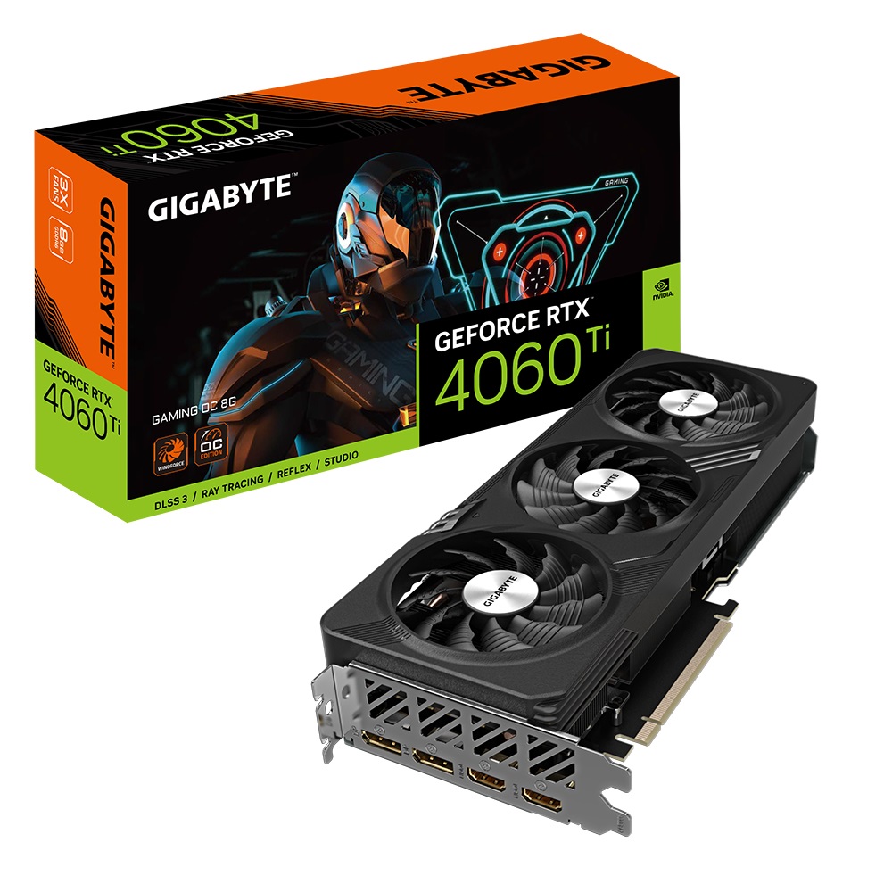 GIGABYTE GeForce RTX 4060 Ti GAMING OC 8GB - Scheda grafica GDDR6, PCI-E 4.0, 128 bit, 7680 x 4320 Pixel, 2x HDMI 2.1a, 2x DisplayPort 1.4, NVIDIA DLSS 3