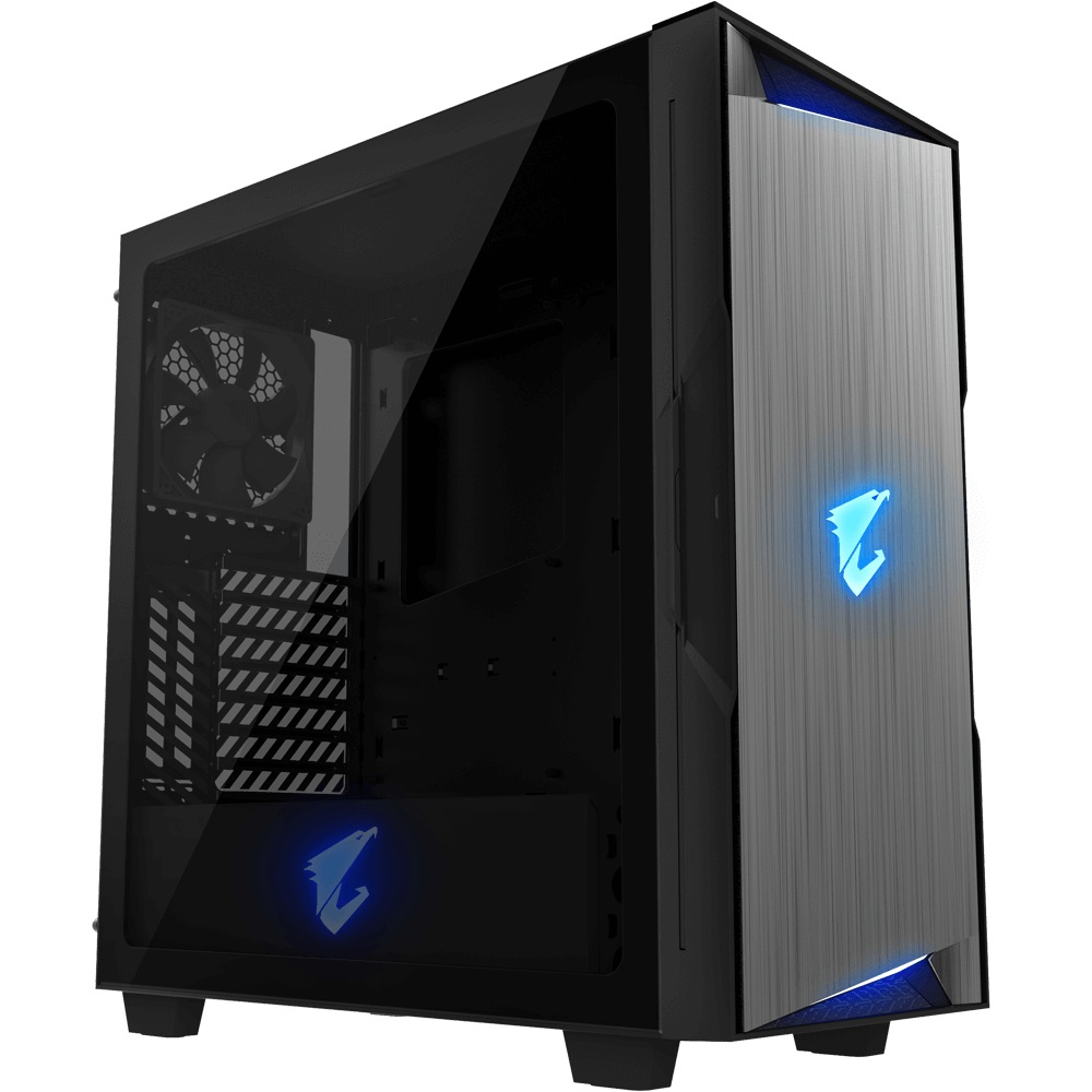 Gigabyte AORUS C300 GLASS Midi-Tower Nero con Pannello in Vetro Temperato, 2 Ventole Pre-Installate, HDMI e USB 3.1 Gen2 Type-C, RGB Fusion 2.0