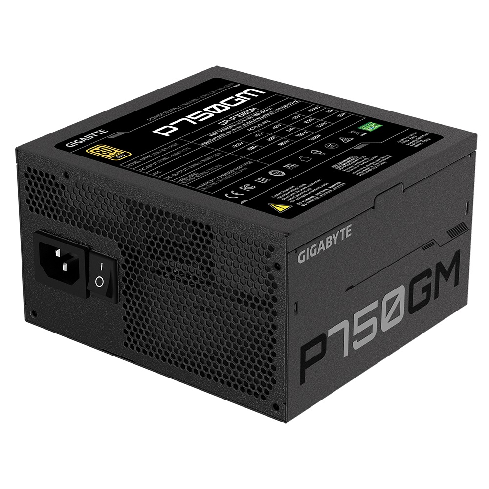 GIGABYTE P750GM Alimentatore Modulare 750W 80 PLUS Gold 20 4 pin ATX Nero