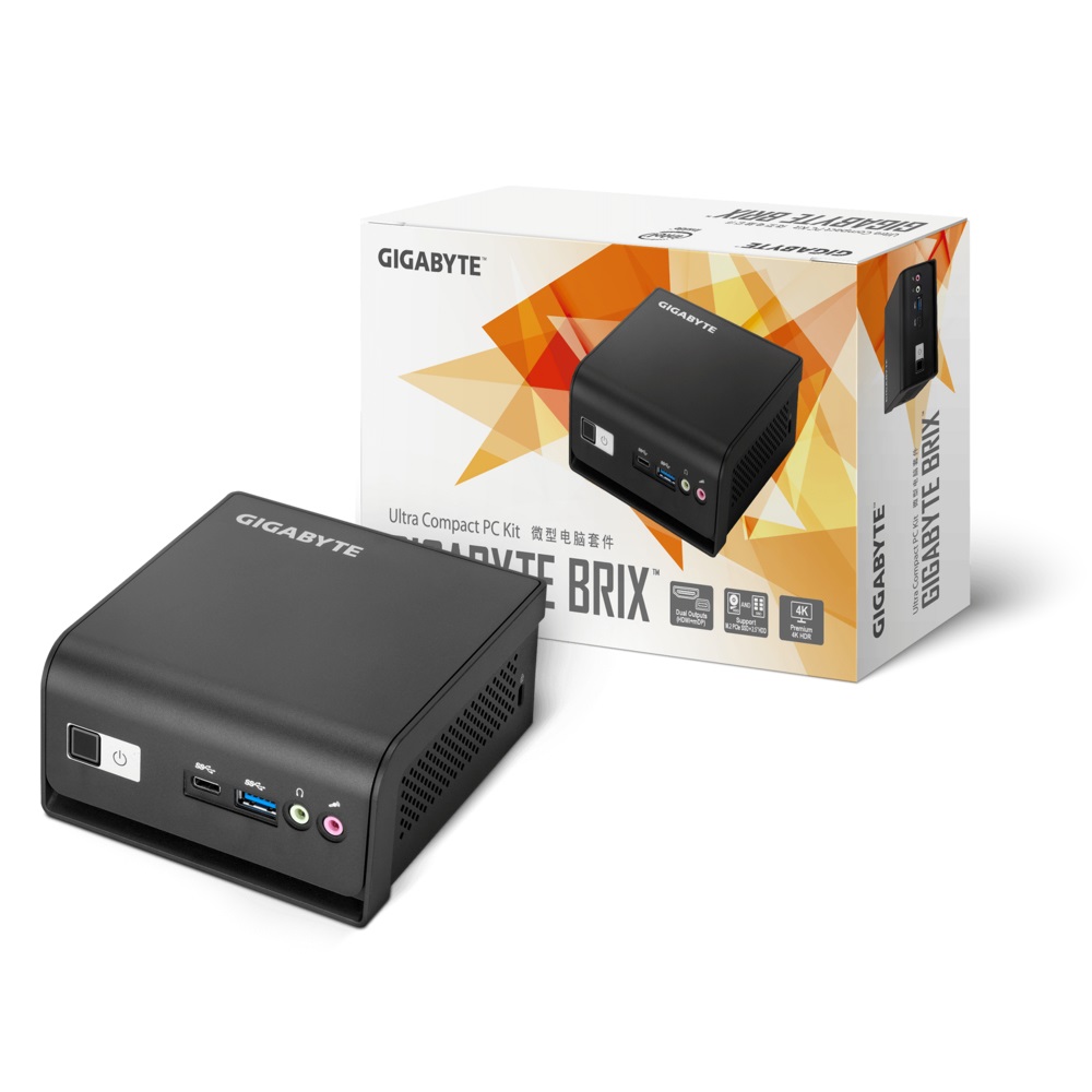 GIGABYTE GB-BMCE-5105 (rev. 1.0) Mini PC Barebone Nero con Processore N5105 2,8 GHz, DDR4-SDRAM, Wi-Fi 5