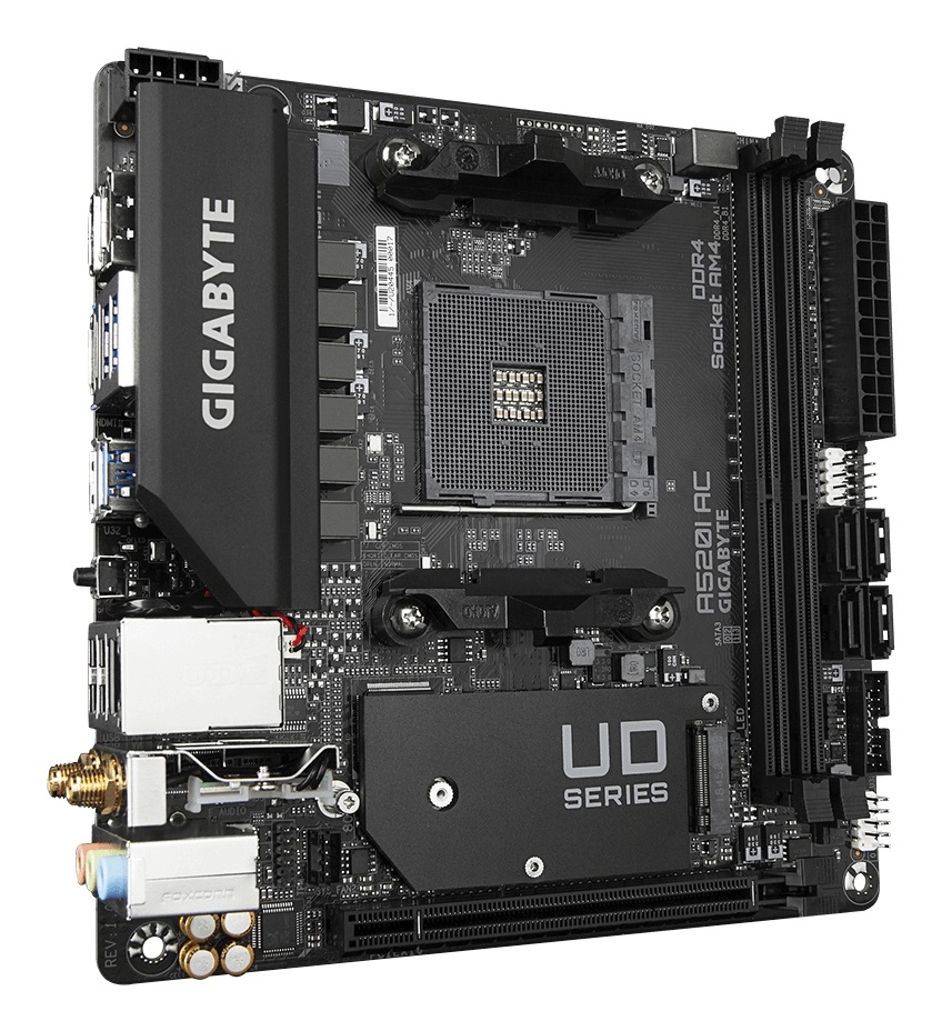 Gigabyte A520I AC Scheda Madre AMD A520 Socket AM4 Mini ITX - Supporta fino a 64 GB DDR4 e processori AMD Ryzen