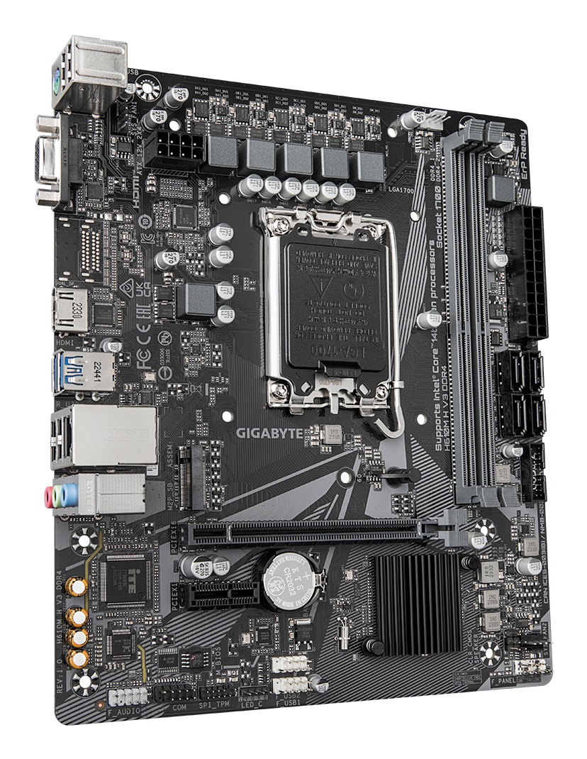 Gigabyte H610M H V3 DDR4 Scheda Madre Intel H610 Express LGA 1700 Micro ATX - Supporta CPU Intel Core 14, Fino a 3200 MHz, 4 1 1 Fasi VRM, 1x PCIe 3.0 M.2, GbE LAN, USB 3.2 Gen 1