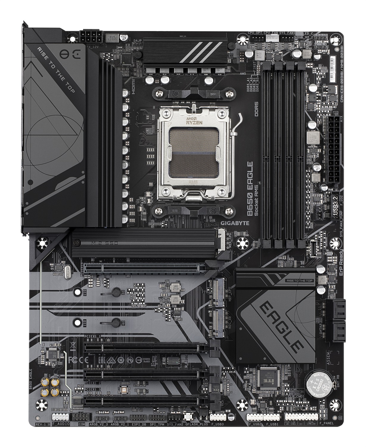 GIGABYTE B650 EAGLE Scheda Madre ATX Socket AM5 - Supporta CPU AMD Ryzen 7000/8000/9000, VRM Digitale 12 2 2 fasi, Fino a 7600 MHz DDR5 (OC), 1x PCIe 5.0 2x PCIe 4.0 M.2, LAN GbE, USB 3.2 Gen 2