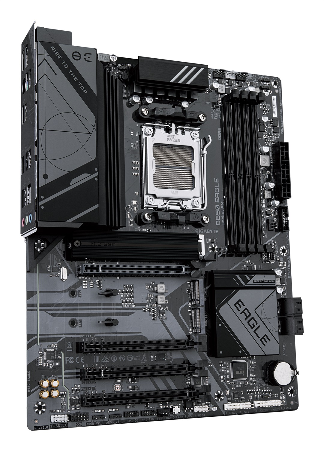 GIGABYTE B650 EAGLE Scheda Madre ATX Socket AM5 - Supporta CPU AMD Ryzen 7000/8000/9000, VRM Digitale 12 2 2 fasi, Fino a 7600 MHz DDR5 (OC), 1x PCIe 5.0 2x PCIe 4.0 M.2, LAN GbE, USB 3.2 Gen 2