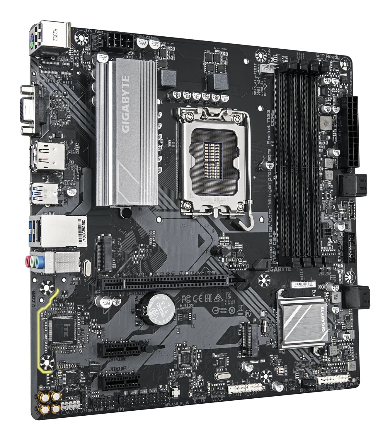 GIGABYTE B760M D3HP Scheda Madre micro ATX LGA 1700 - Supporta CPU Intel di 14ª Generazione, DDR5 fino a 5600 MHz, VRM 4 1 1, 2x PCIe 4.0 M.2, LAN GbE, USB 3.2 Gen 1