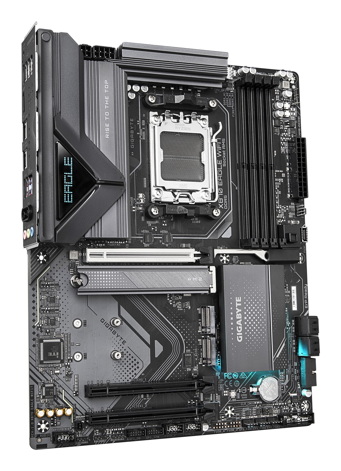 GIGABYTE X870 EAGLE WIFI7 Scheda Madre - Supporta CPU AMD Ryzen 9000, 14 2 2 fasi VRM, fino a 8000MHz DDR5 (OC), 1xPCIe 5.0 2xPCIe 4.0, Wi-Fi 7, LAN 2.5GbE, USB 4, Socket AM5