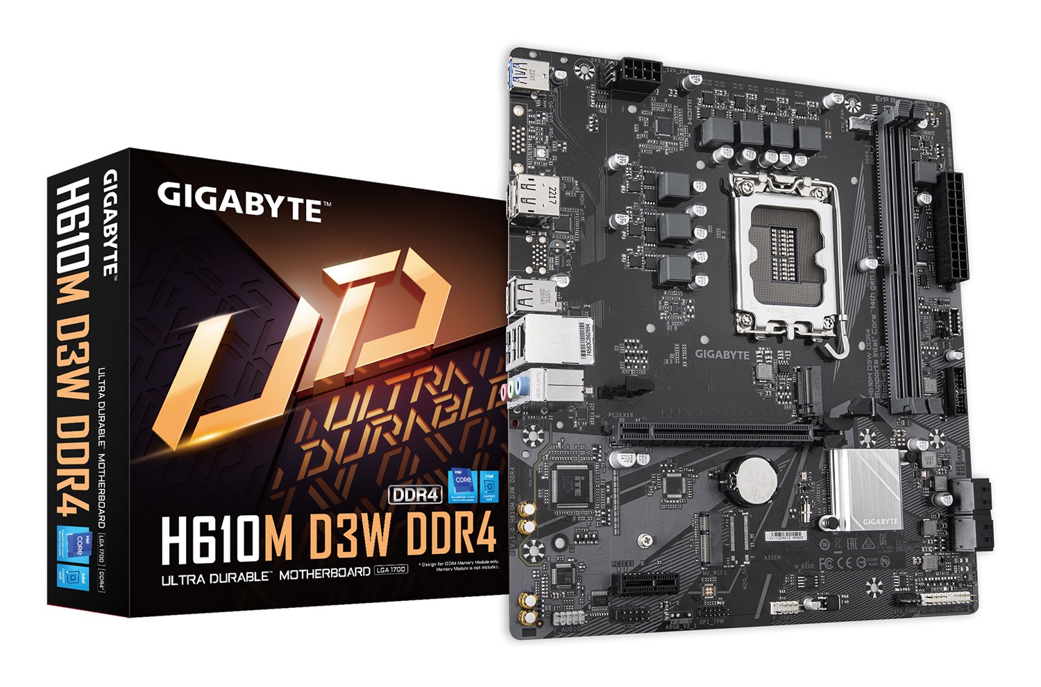 GIGABYTE H610M D3W Scheda Madre Micro ATX LGA 1700 con supporto per CPU Intel Core fino alla 14a generazione e DDR4 fino a 3200 MHz