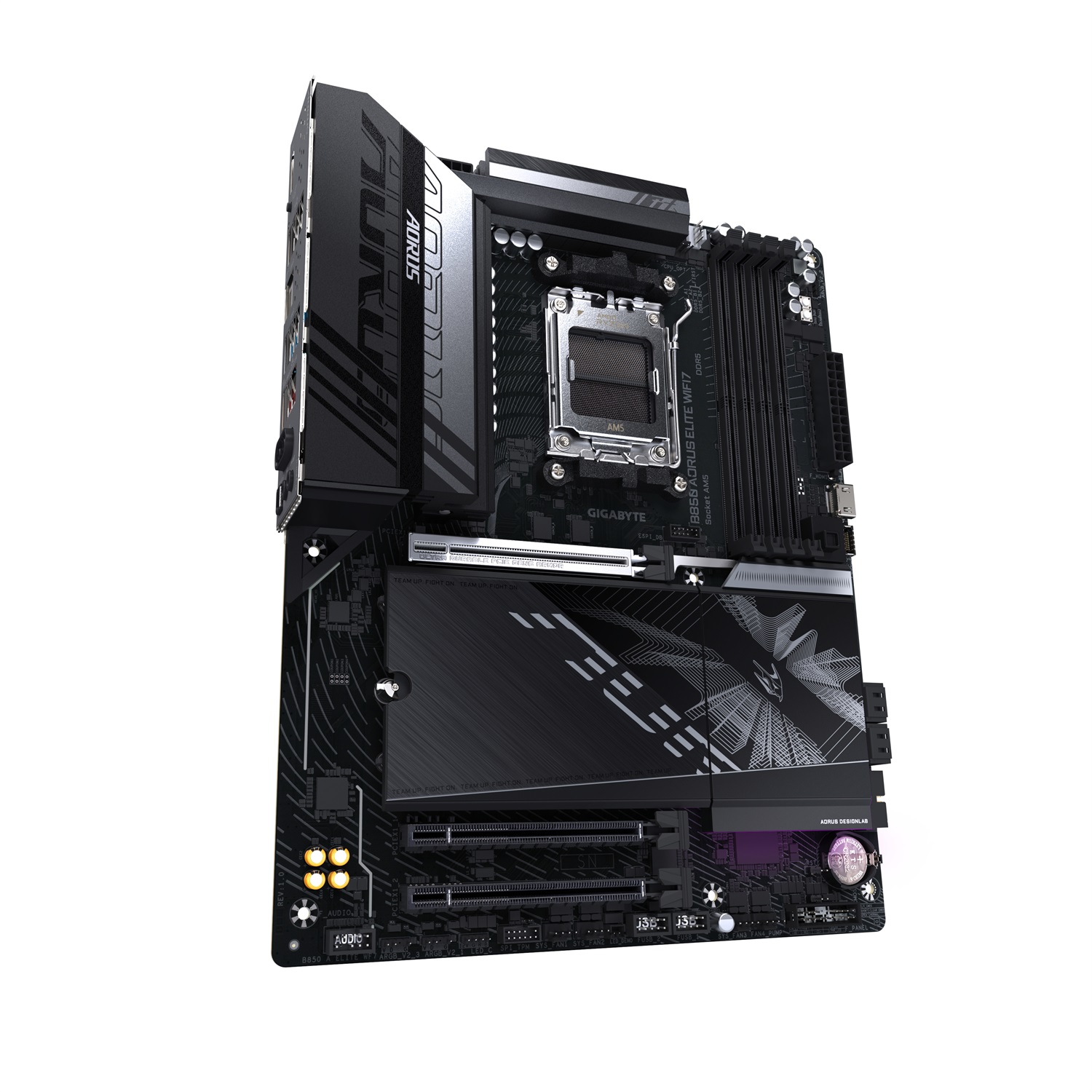 GIGABYTE B850 AORUS ELITE WIFI7 Scheda Madre AM5 - Compatibile con CPU AMD Ryzen Serie 9000, VRM digitale 14 2 2 fasi, fino a 8200MHz DDR5 (OC), 1xPCIe 5.0, 2xPCIe 4.0 M.2, LAN 2,5 Gbps, WIFI 7, USB 3.2 Gen 2x2