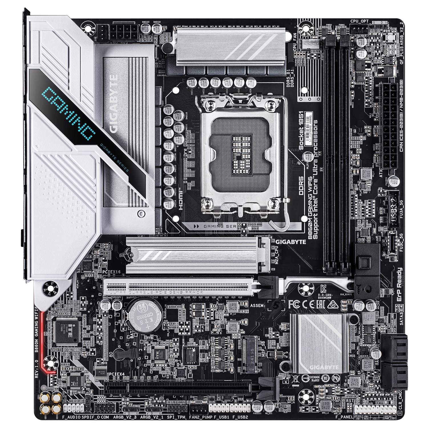 GIGABYTE B860M GAMING WIFI6 Scheda Madre - Compatibile con Intel Core Ultra Series, 8 1 2 Phases VRM, Fino a 9066MHz DDR5, 1xPCIe 5.0 1xPCIe 4.0 M.2, 2.5GbE LAN, WIFI 6, USB 3.2 Gen 1