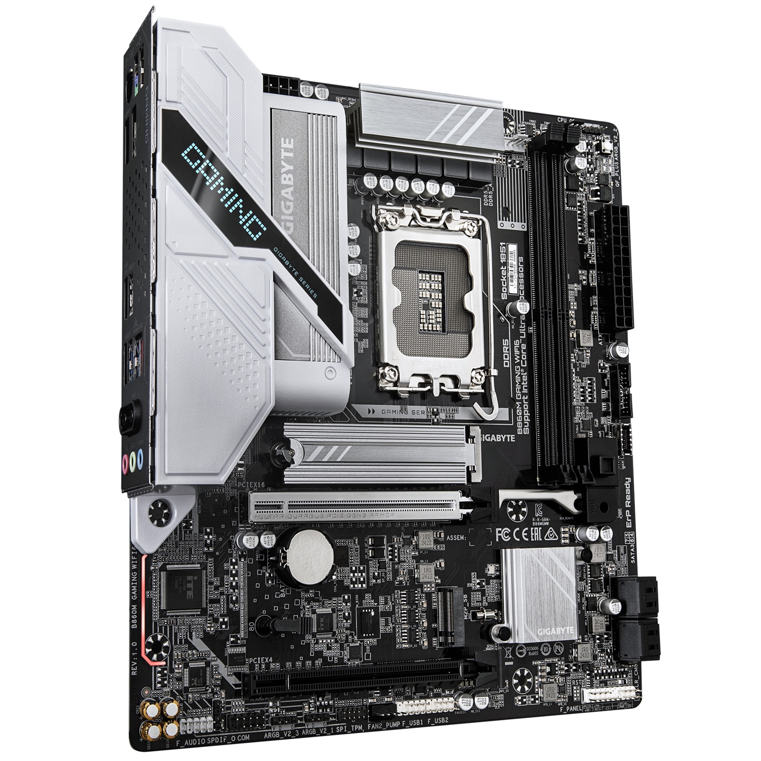 GIGABYTE B860M GAMING WIFI6 Scheda Madre - Compatibile con Intel Core Ultra Series, 8 1 2 Phases VRM, Fino a 9066MHz DDR5, 1xPCIe 5.0 1xPCIe 4.0 M.2, 2.5GbE LAN, WIFI 6, USB 3.2 Gen 1
