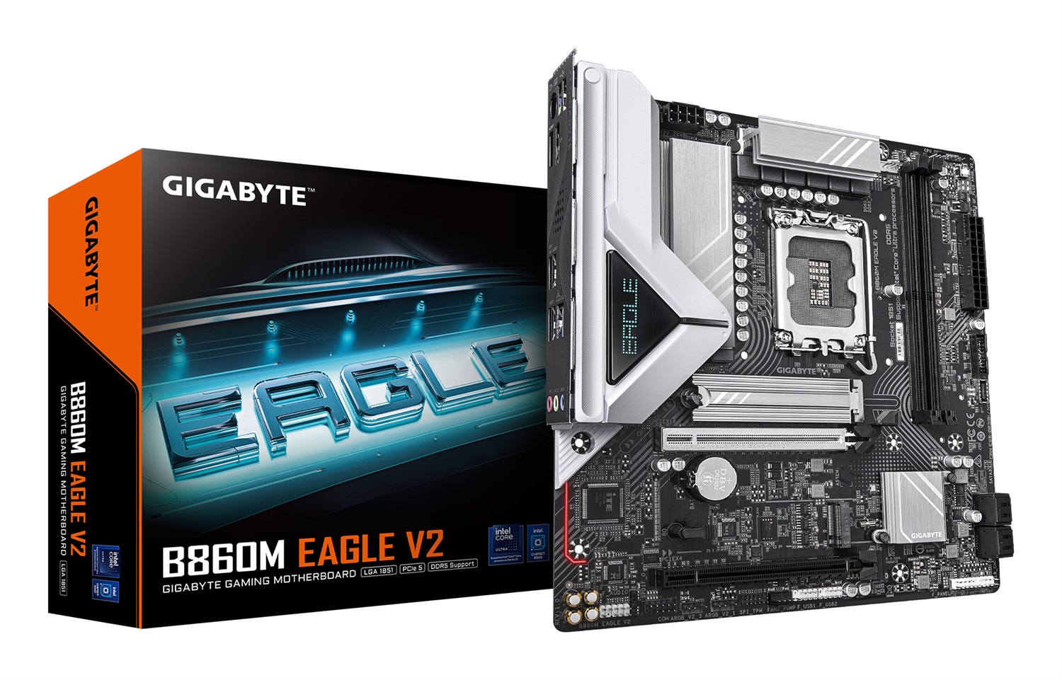 GIGABYTE B860M EAGLE V2 Scheda madre - Compatibile con CPU Intel Core Ultra Series, VRM 6 1 2, Fino a 9066 MHz DDR5, 1x M.2 PCIe 5.0 1x M.2 PCIe 4.0, LAN 2.5 GbE, USB 3.2 Gen 1