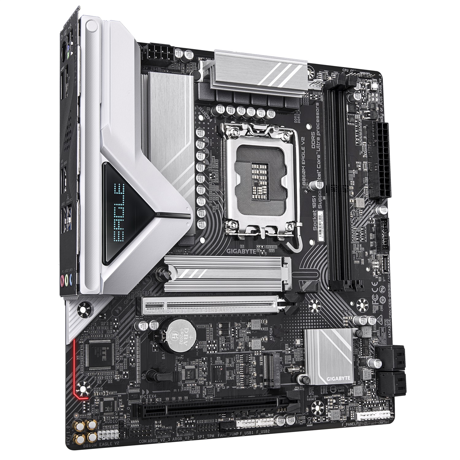 GIGABYTE B860M EAGLE V2 Scheda madre - Compatibile con CPU Intel Core Ultra Series, VRM 6 1 2, Fino a 9066 MHz DDR5, 1x M.2 PCIe 5.0 1x M.2 PCIe 4.0, LAN 2.5 GbE, USB 3.2 Gen 1