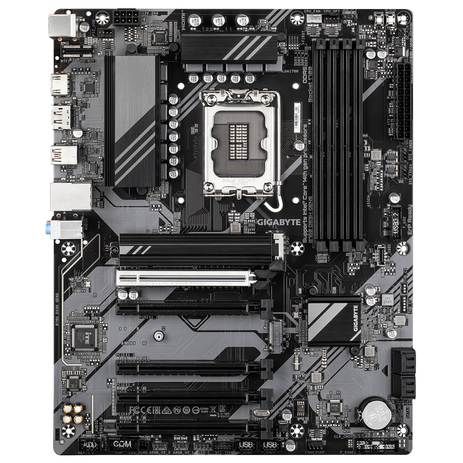 Gigabyte B760 DS3H Gen5 Scheda Madre ATX LGA 1700 con supporto per DDR5 e processori Intel Core di 14a generazione
