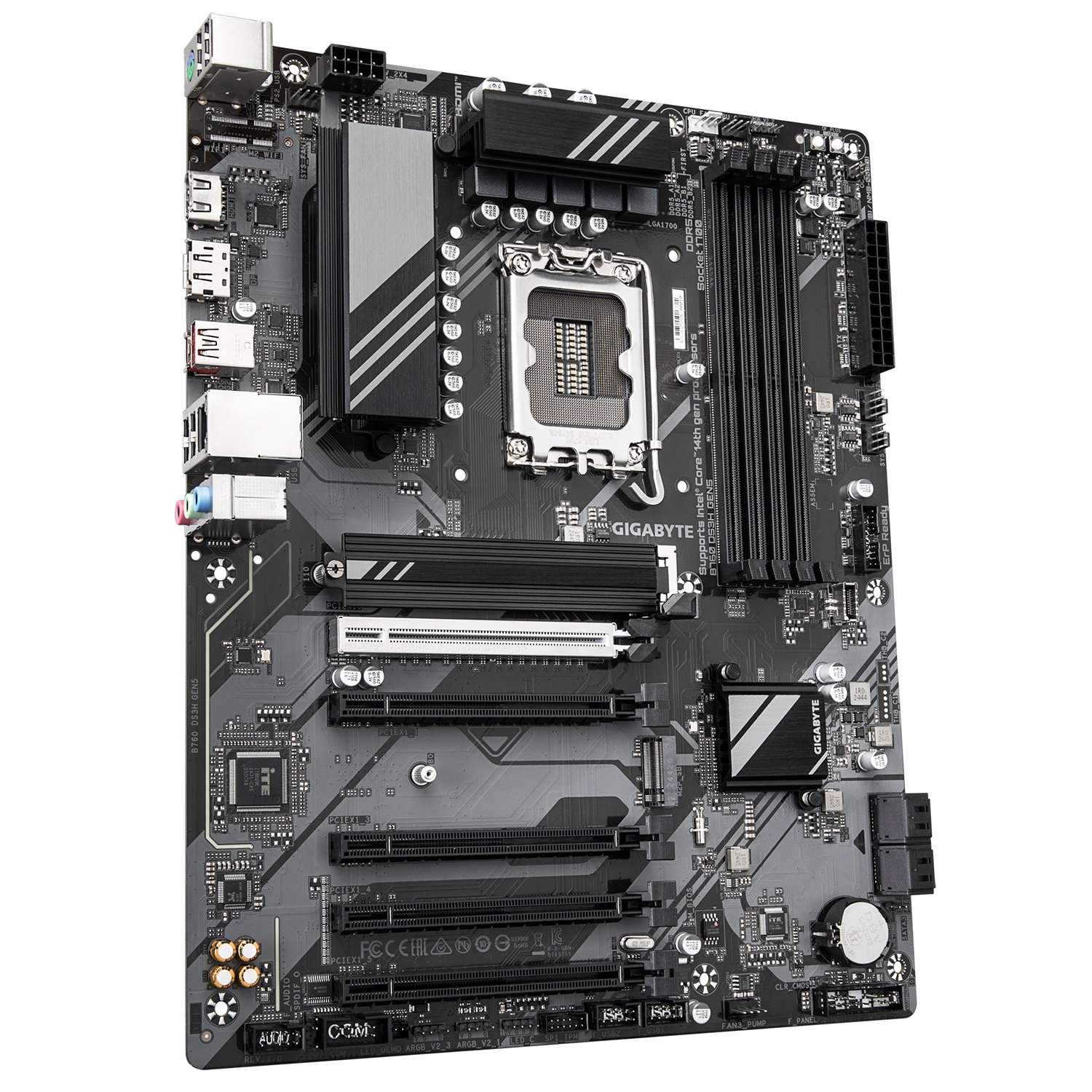 Gigabyte B760 DS3H Gen5 Scheda Madre ATX LGA 1700 con supporto per DDR5 e processori Intel Core di 14a generazione