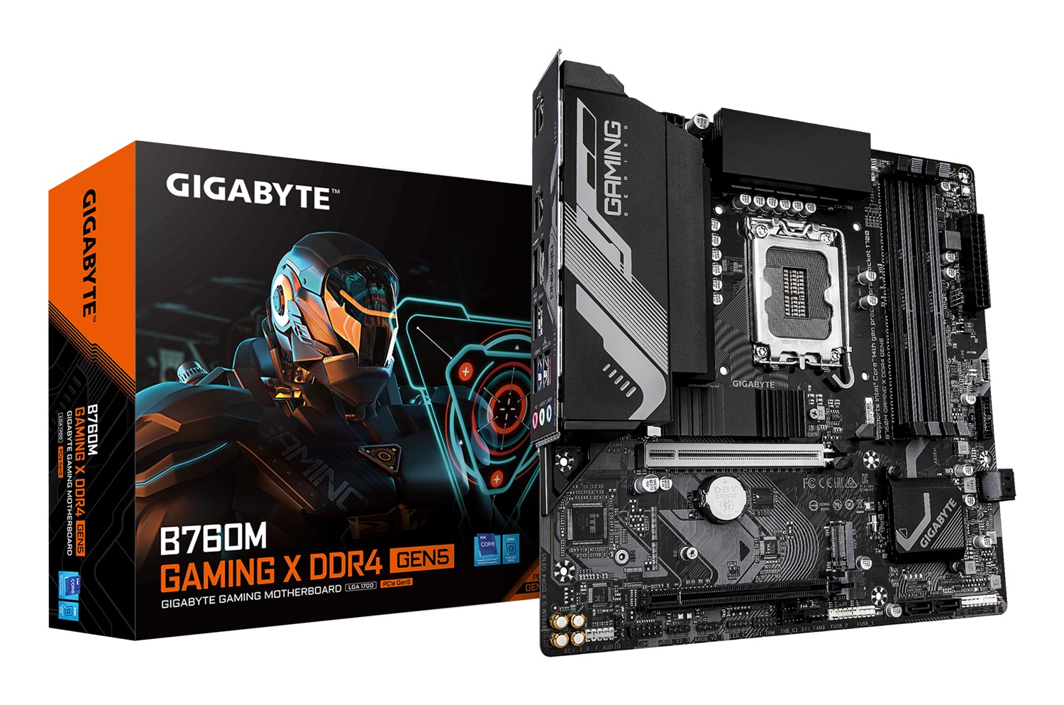 GIGABYTE B760M GAMING X - Scheda Madre DDR4 GEN5 con supporto per Intel Core 14a gen, VRM 8 1 1, fino a 3200 MHz, 2 x M.2 PCIe 4.0, LAN 2.5 GbE e USB 3.2 Gen 1