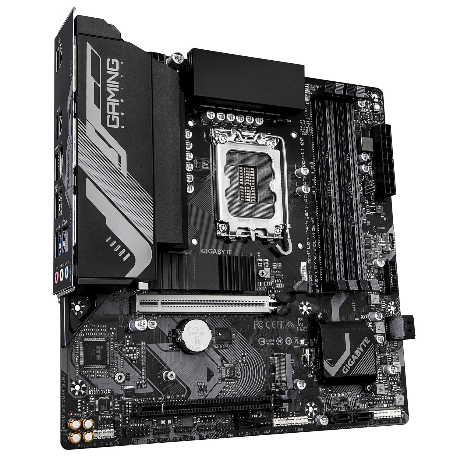 GIGABYTE B760M GAMING X - Scheda Madre DDR4 GEN5 con supporto per Intel Core 14a gen, VRM 8 1 1, fino a 3200 MHz, 2 x M.2 PCIe 4.0, LAN 2.5 GbE e USB 3.2 Gen 1