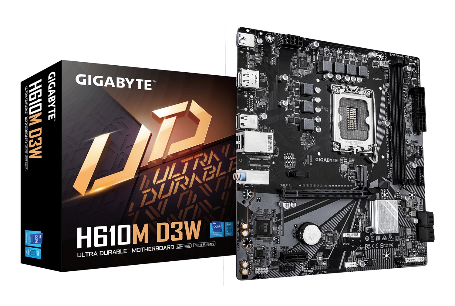 Gigabyte H610M D3W - Scheda Madre mATX con Chipset H610, Socket S1700 e Supporto DDR5