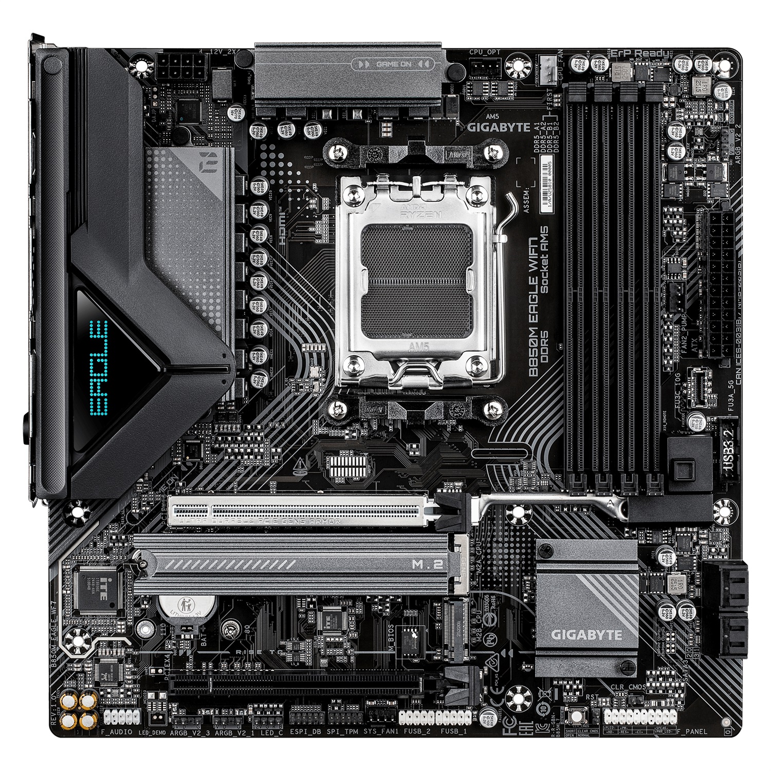 GIGABYTE B850M EAGLE WIFI7 Scheda Madre con supporto per CPU AMD Ryzen 9000, VRM a 8 2 2 fasi, fino a 8200 MHz DDR5, Wi-Fi 7 e LAN 2.5 GbE
