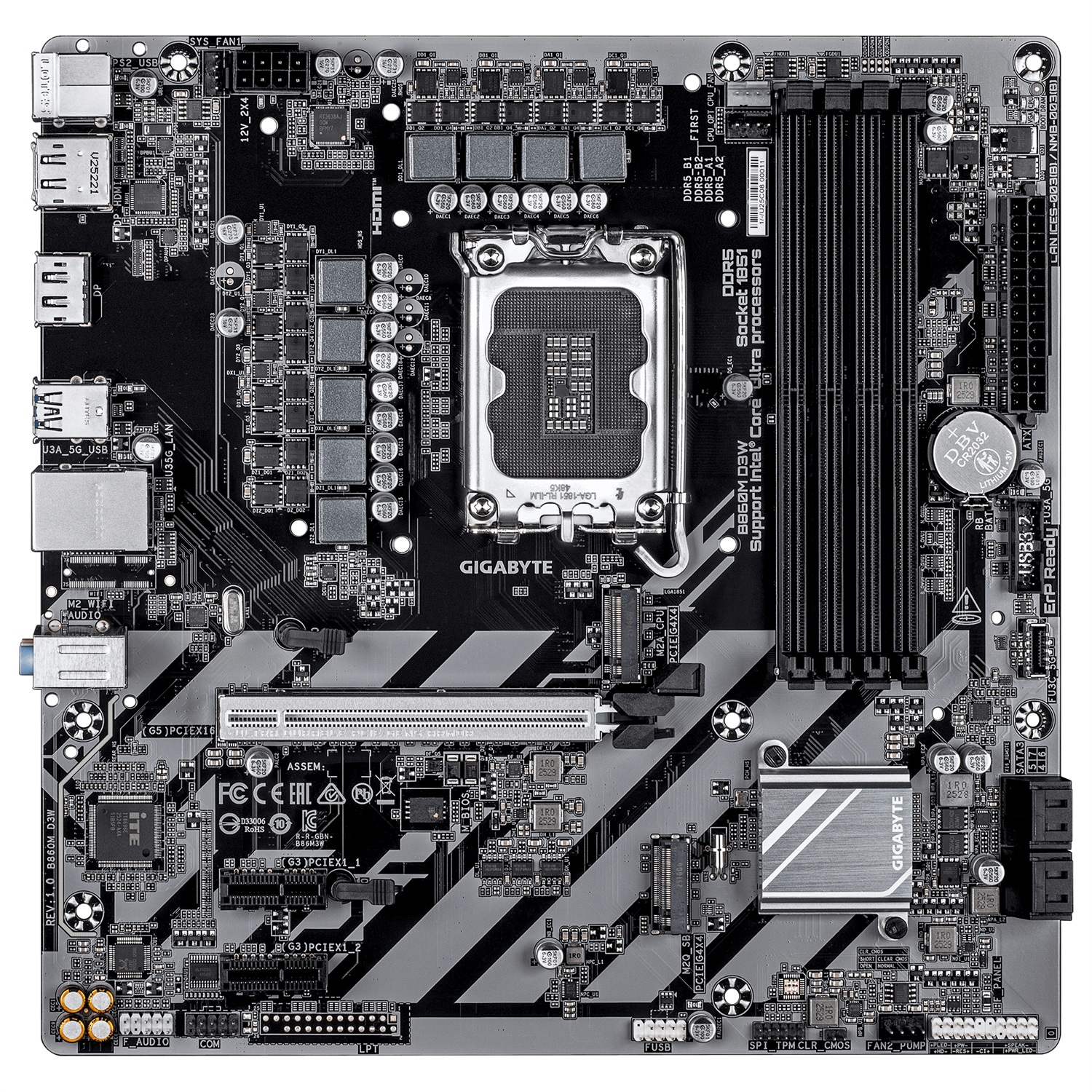 GIGABYTE B860M D3W - Scheda Madre Micro ATX LGA 1200 con Chipset B860 e Supporto DDR4