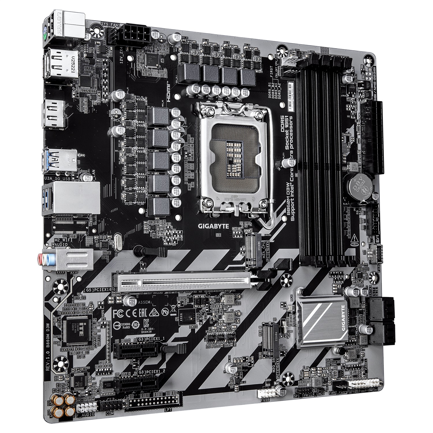 GIGABYTE B860M D3W - Scheda Madre Micro ATX LGA 1200 con Chipset B860 e Supporto DDR4