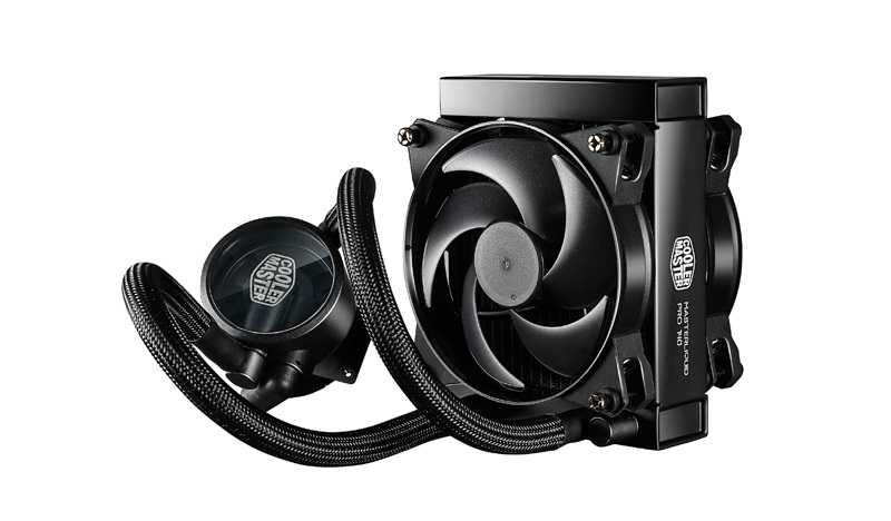 Cooler Master MasterLiquid Pro 140 - Raffreddatore di liquidi AIO 14 cm con 2 ventole da 140mm, Flusso d'aria 64,21 pdc/min, Livello di rumore 6-30 dB, Colore Nero