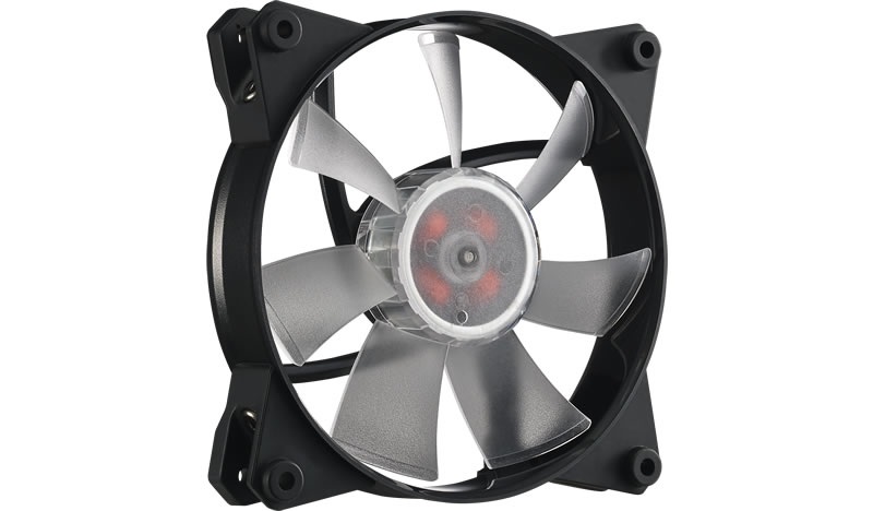 Cooler Master MasterFan Pro 120 Air Flow RGB - Ventilatore 120mm con Controller, 650-1100 RPM, Nero e Trasparente