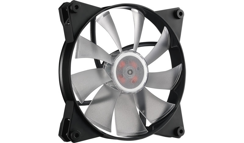 Cooler Master MasterFan Pro 140 Air Flow RGB - Ventilatore per Processore 140mm, 500-800 Giri/min, 6-20 dB, Flusso d'Aria 53 pdc/min, Colore Nero e Trasparente