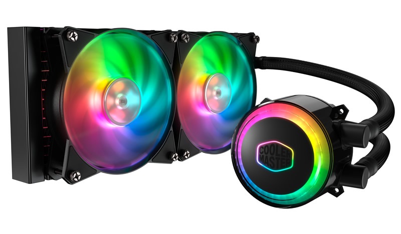 Cooler Master MasterLiquid ML240R RGB Dissipatore a Liquido per CPU - Sincronizzazione Illuminazione ARGB, Design Pompa Premium e Doppia Ventola MF120R ARGB