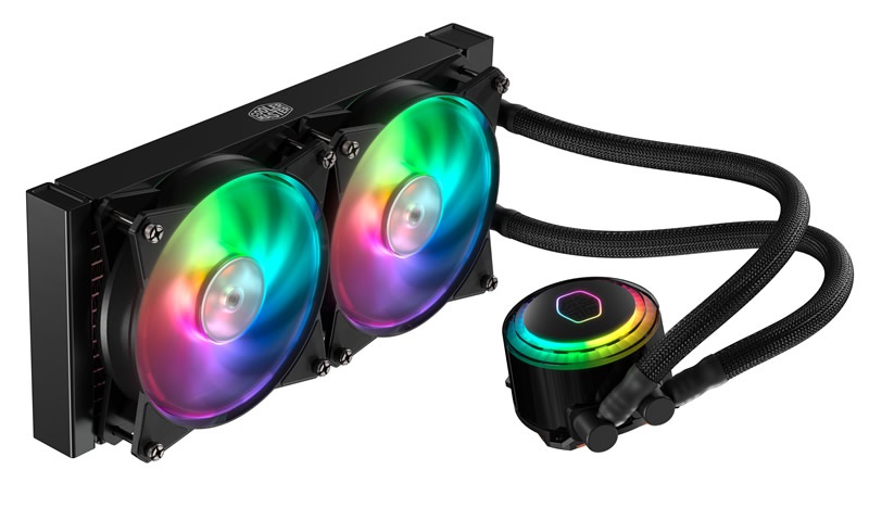 Cooler Master MasterLiquid ML240R RGB Dissipatore a Liquido per CPU - Sincronizzazione Illuminazione ARGB, Design Pompa Premium e Doppia Ventola MF120R ARGB