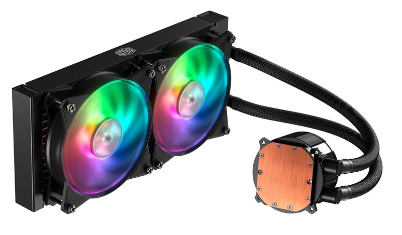 Cooler Master MasterLiquid ML240R RGB Dissipatore a Liquido per CPU - Sincronizzazione Illuminazione ARGB, Design Pompa Premium e Doppia Ventola MF120R ARGB