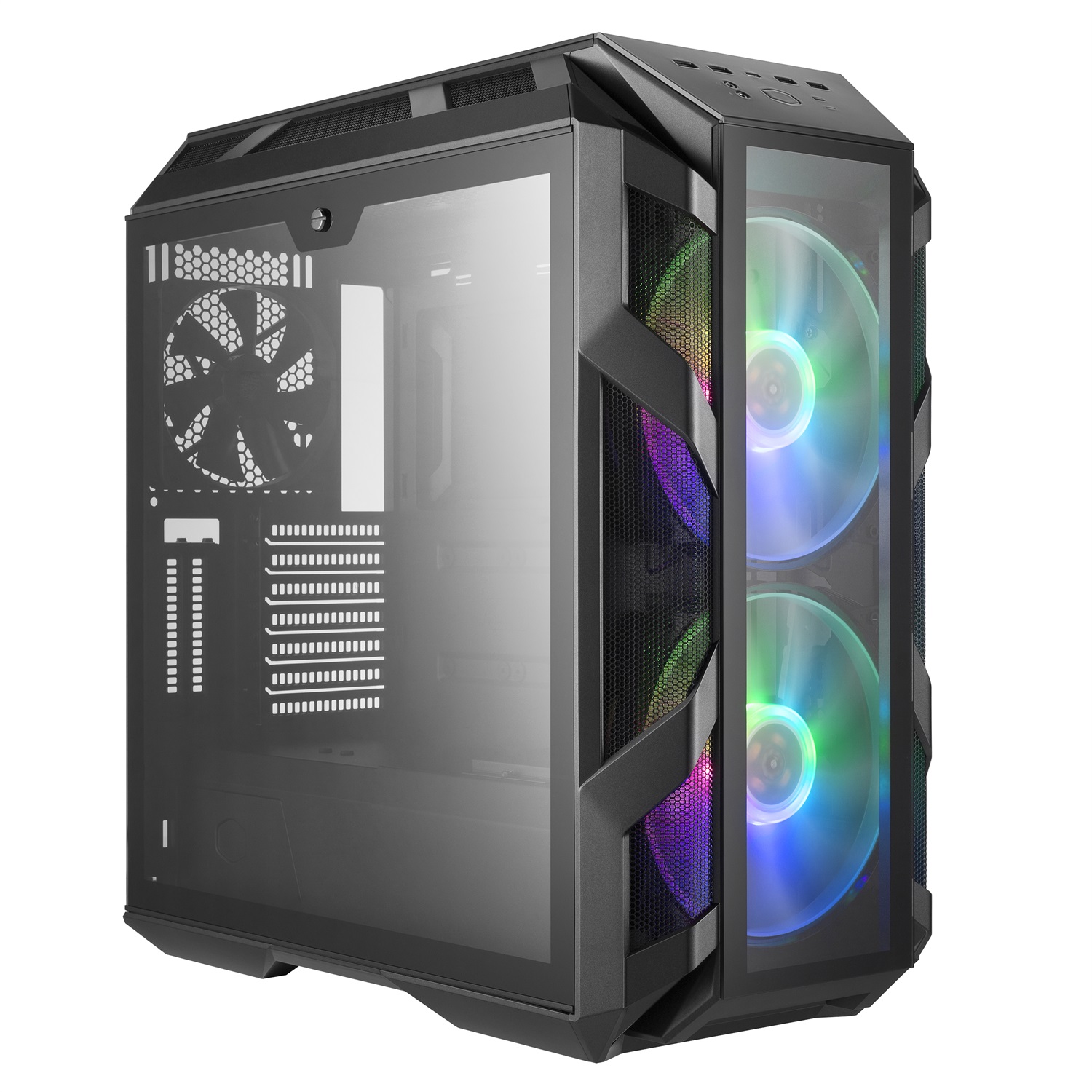 Cooler Master MasterCase H500M ARGB - Midi Tower Grigio con 2 Ventole da 200 mm, 4 Pannelli in Vetro Temperato e Supporto per Schede Madri ATX/EATX/Micro-ATX/Mini-ATX