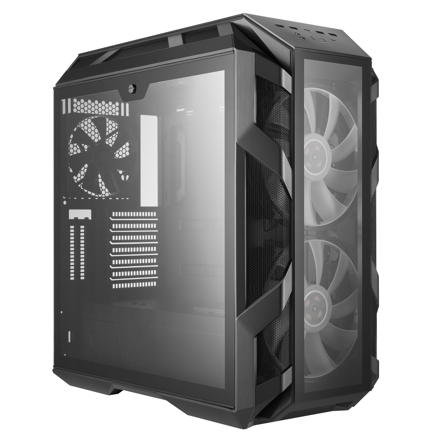 Cooler Master MasterCase H500M ARGB - Midi Tower Grigio con 2 Ventole da 200 mm, 4 Pannelli in Vetro Temperato e Supporto per Schede Madri ATX/EATX/Micro-ATX/Mini-ATX