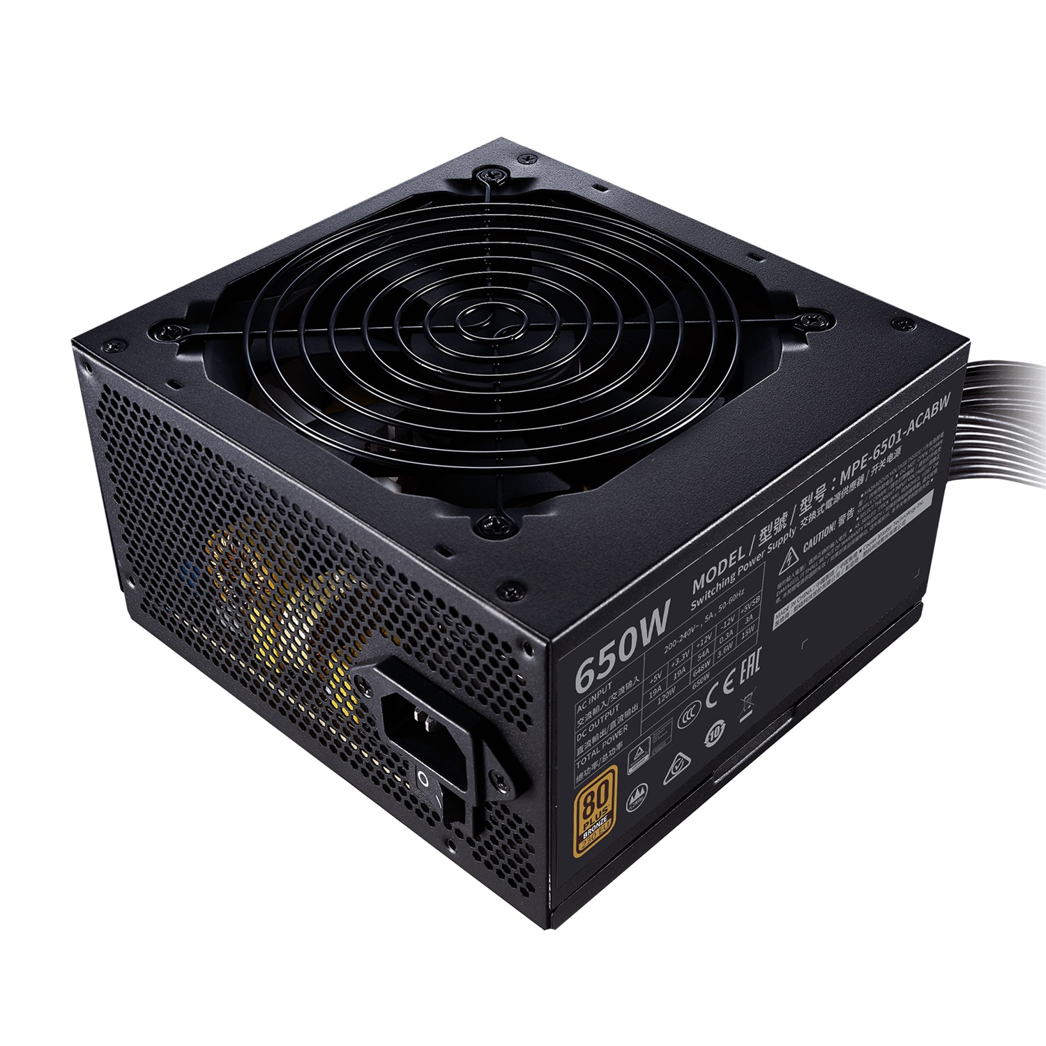 Cooler Master MWE 650 Bronze 230V V2 Alimentatore 650W ATX 80 PLUS Bronze con Ventola HDB Silenziosa