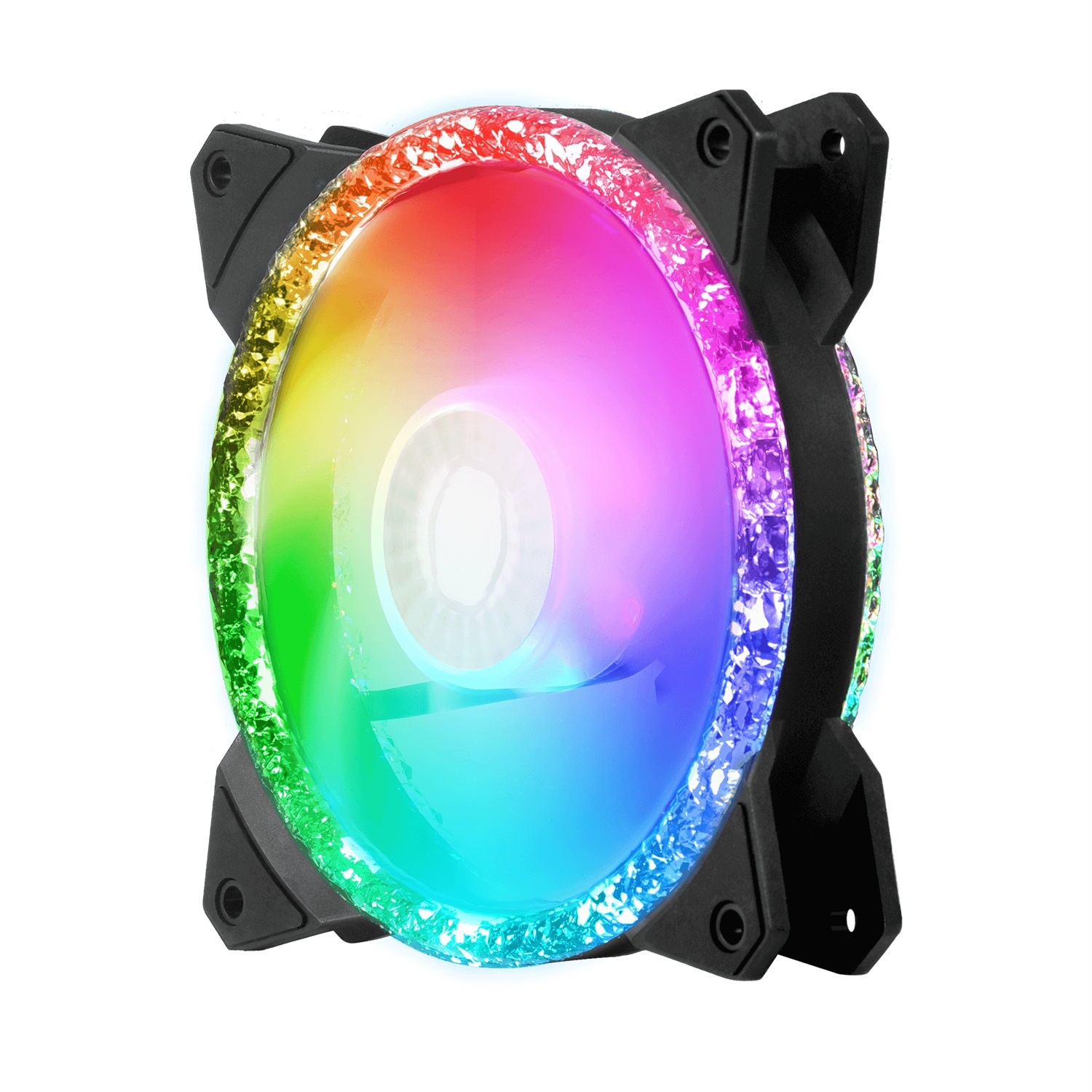 Cooler Master MasterFan MF120 Prismatic - Ventola per Case 120 mm con Illuminazione RGB Indirizzabile, Effetto Cristallo e Raffreddamento Silenzioso