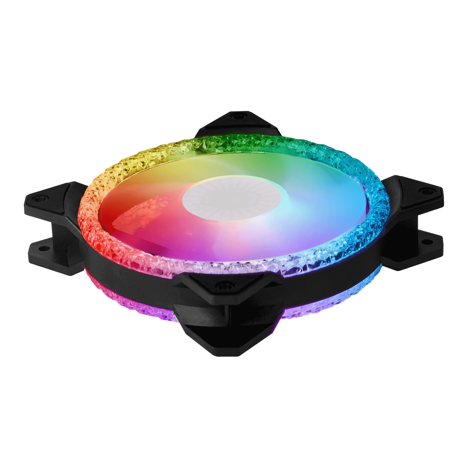 Cooler Master MasterFan MF120 Prismatic - Ventola per Case 120 mm con Illuminazione RGB Indirizzabile, Effetto Cristallo e Raffreddamento Silenzioso