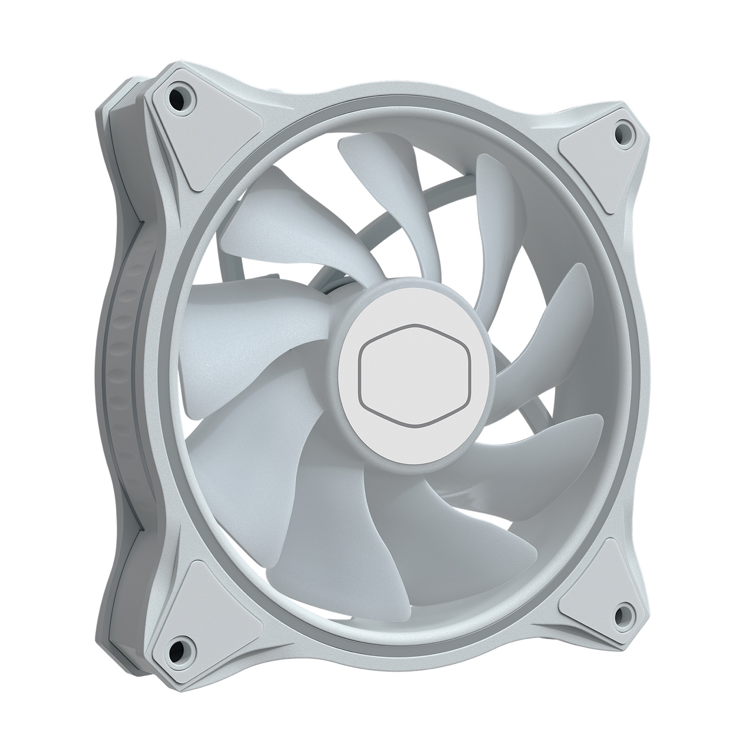 Cooler Master MasterFan MF120 Halo 3in1 White Edition - Ventilatore 12 cm ARGB Indirizzabili, 650-1800 Giri/min, Flusso d'Aria 47,2 pdc/min, Kit da 3 Pezzi