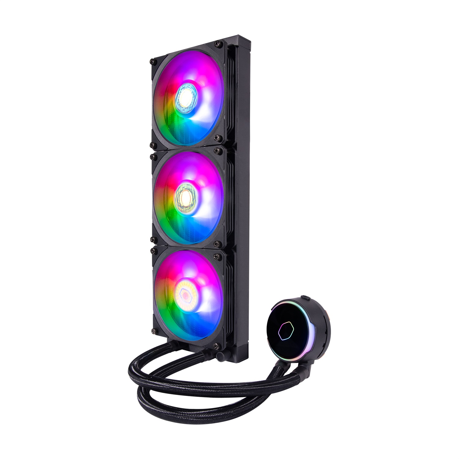 Cooler Master MasterLiquid PL360 Flux - Kit di Raffreddamento a Liquido AIO 360mm con 3 Ventole 120mm, RGB Indirizzabile, Compatibile con AMD e Intel