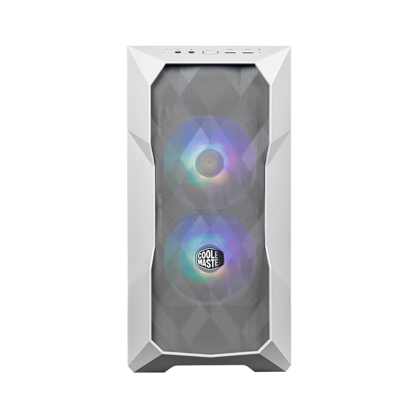 Cooler Master TD300 Mini Tower Bianco - Case PC con Pannello in Vetro Temperato, 2 Ventole ARGB, Supporto Micro-ATX e Mini-ITX
