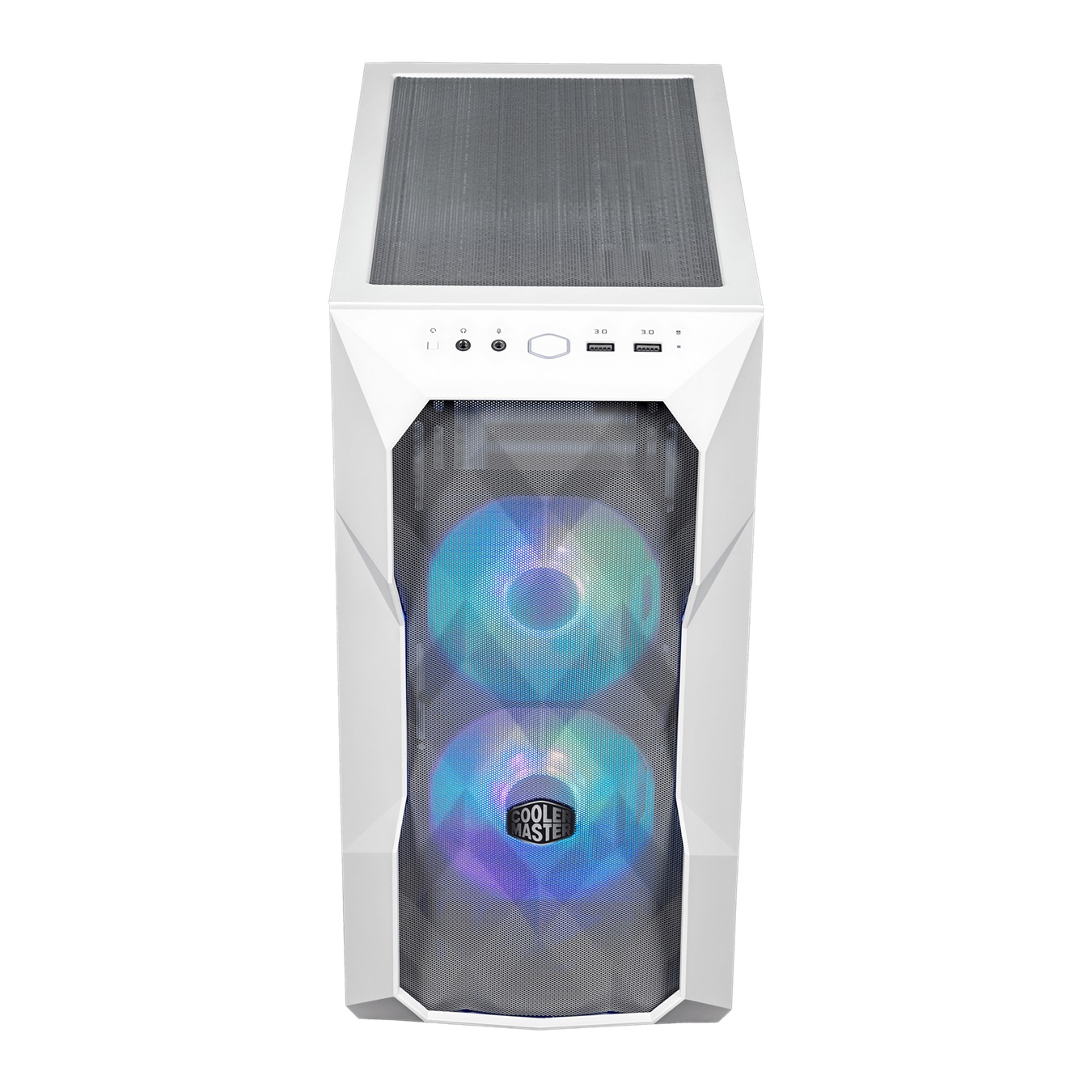 Cooler Master TD300 Mini Tower Bianco - Case PC con Pannello in Vetro Temperato, 2 Ventole ARGB, Supporto Micro-ATX e Mini-ITX