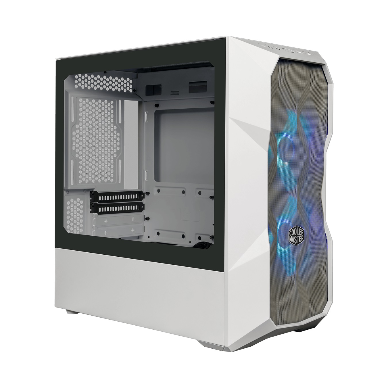 Cooler Master TD300 Mini Tower Bianco - Case PC con Pannello in Vetro Temperato, 2 Ventole ARGB, Supporto Micro-ATX e Mini-ITX
