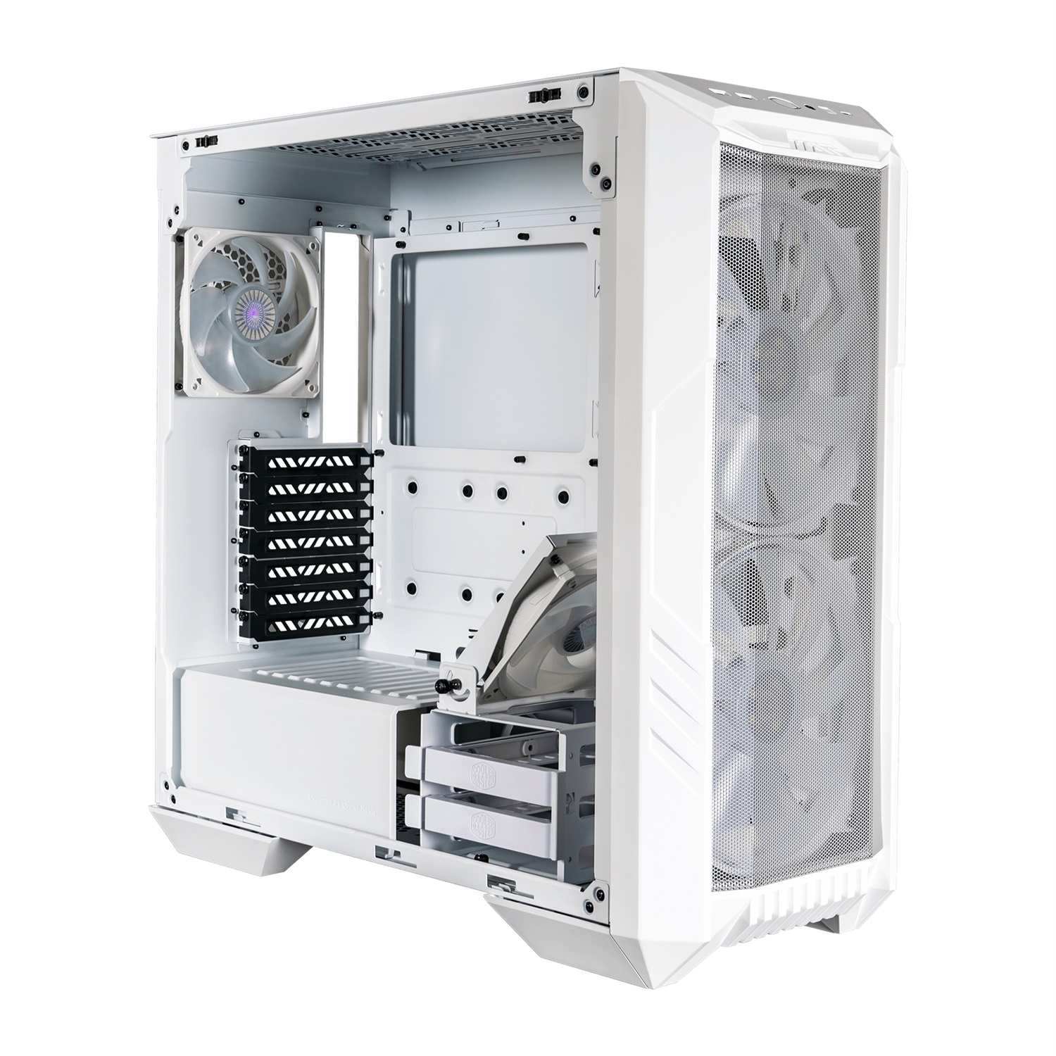 Cooler Master HAF 500 Midi Tower Bianco - 2 Ventole ARGB 200mm, Ventola GPU 120mm, Pannello Laterale in Vetro Temperato, Hub ARGB, Compatibile ATX/EATX/ITX