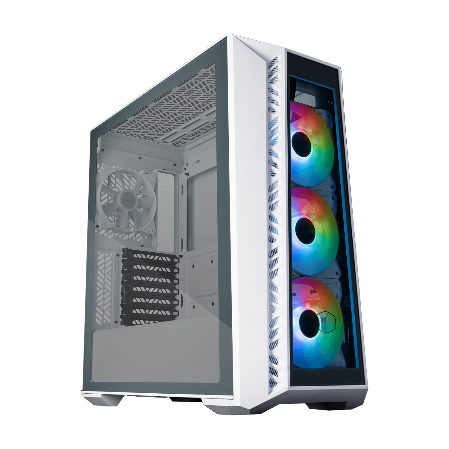 Cooler Master MasterBox 520 Case PC ATX Mid-Tower con 4 Ventole e Pannello Vetro Temperato - Bianco