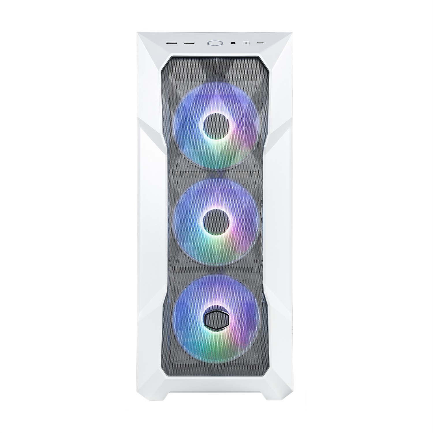 Cooler Master MasterBox TD500 Mesh V2 - Case Mid Tower E-ATX Bianco con 3 Ventole ARGB 120mm e Pannello in Vetro Temperato