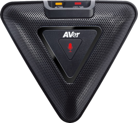 AVer Microfono di Espansione Nero per Videoconferenza VC520/VC540 - Cavo da 5 m, Qualità Audio Full Duplex, Garanzia 12 Mesi