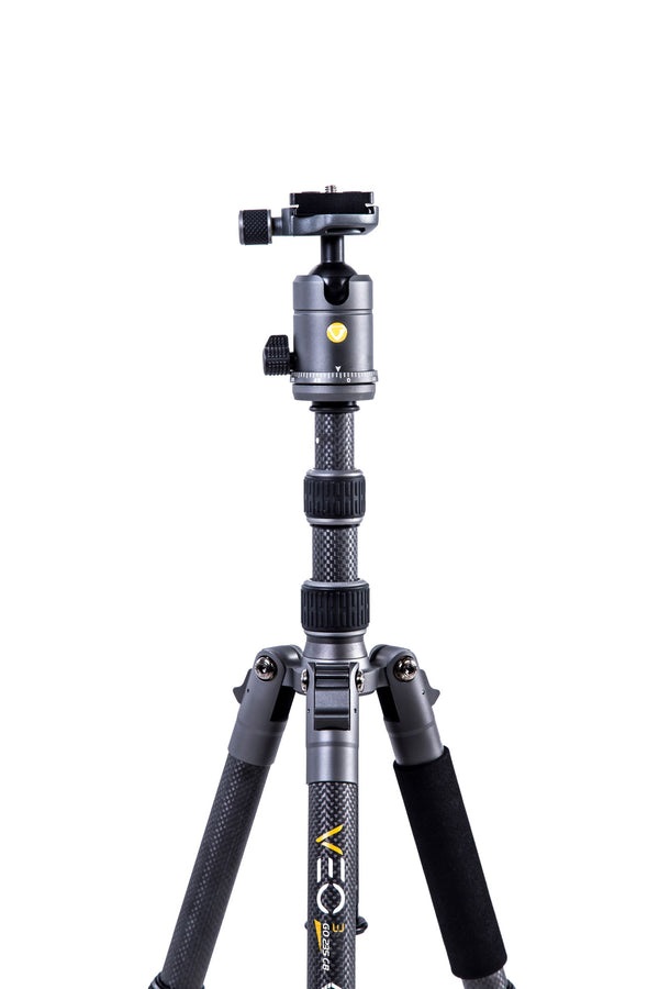Vanguard VEO 3 GO 235CB - Treppiede da viaggio in fibra di carbonio con testa a sfera, compatibile con smartphone e fotocamere, peso 1 kg, carico massimo 4 kg
